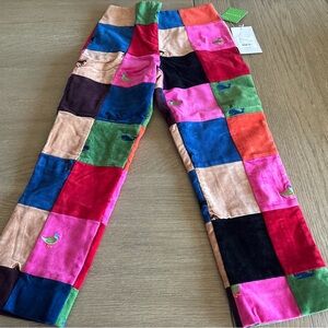 Lilly Pulitzer Multi-Color Patchwork Corduroy Kids Pants